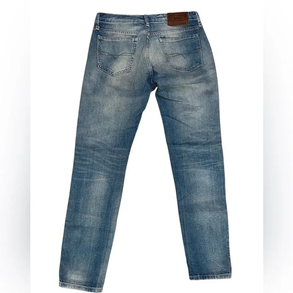 Polo Ralph Lauren Astor Slim Boyfriend Jeans Womens Thrashed Hole Whiskers - Picture 5 of 5